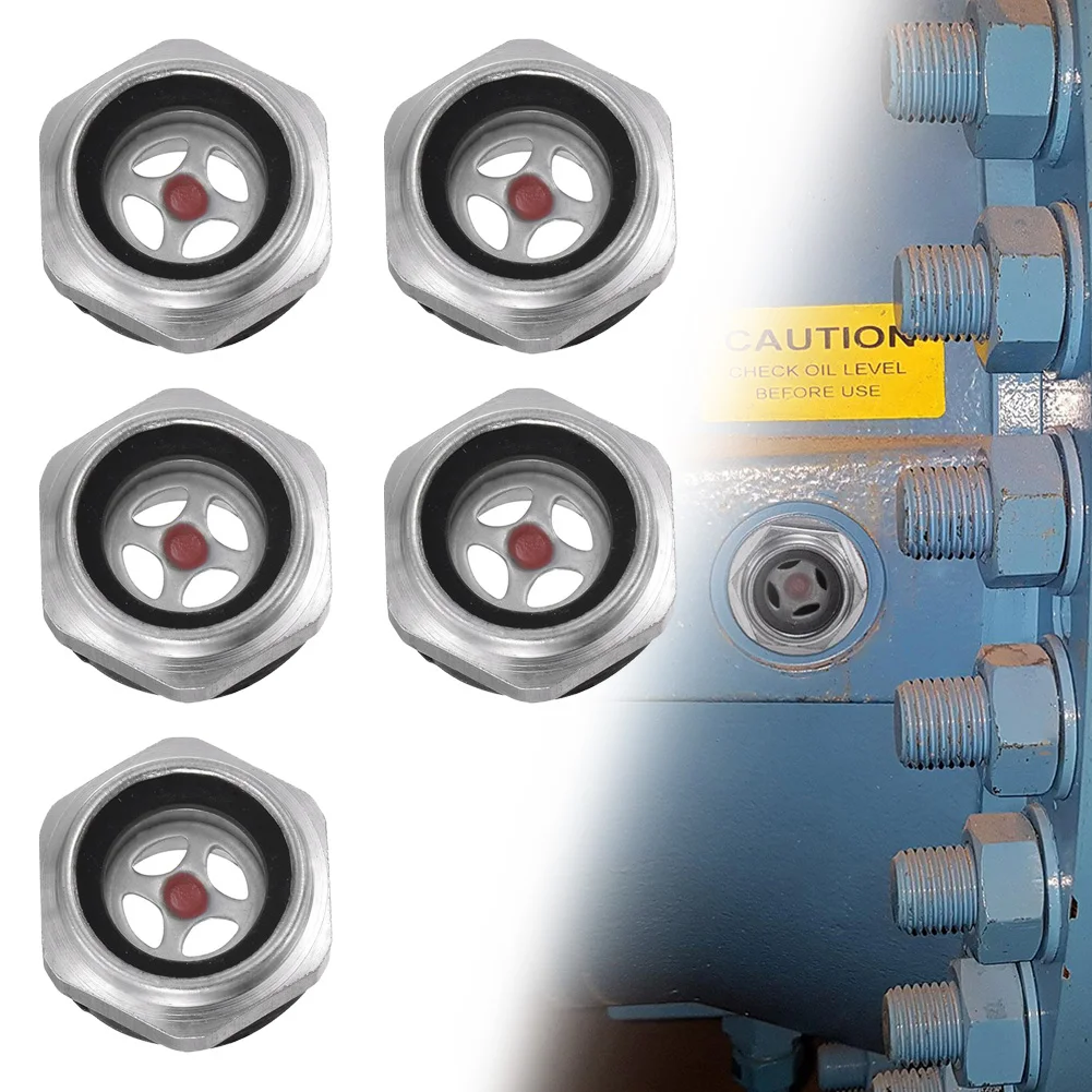 5Pcs 1/2" Male Thread Aluminum Air Compressor Oil Level Gauge Sight Glass External Thread With O-ring For CNC Hydraulic Press
5Pcs 1/2" Male Thread Aluminum Air Compressor Oil Level Gauge Sight Glass External Thread With O-ring For CNC Hydraulic Press