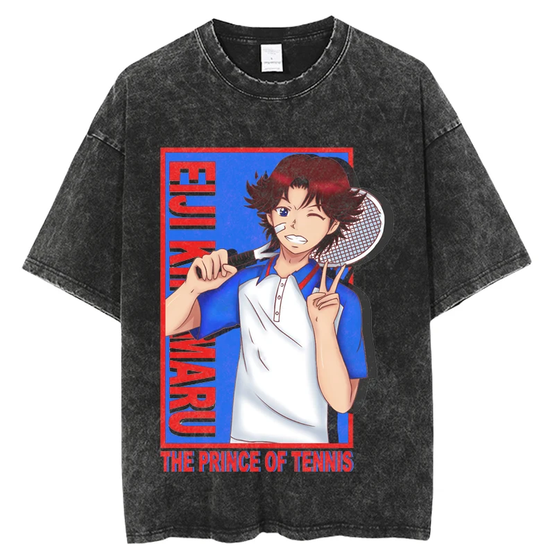 The Prince of Tennis American retro sleeved t-shirt men summer design sense washed to make old trendy couple half sleeved tops
The Prince of Tennis American retro sleeved t-shirt men summer design sense washed to make old trendy couple half sleeved tops
