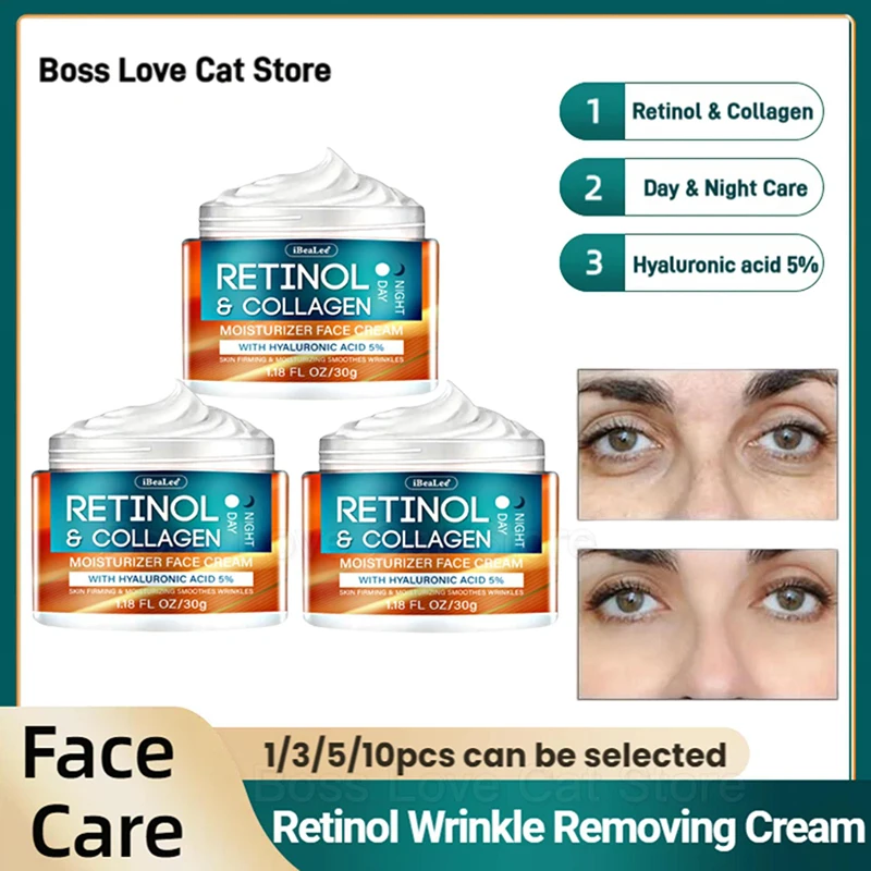 Retinol Wrinkle Removing Cream Anti-Aging Fade Face Fine Lines Lift Firm Skin Moisturizing Brighten Skin Care Korean Cosmetics
Retinol Wrinkle Removing Cream Anti-Aging Fade Face Fine Lines Lift Firm Skin Moisturizing Brighten Skin Care Korean Cosmetics