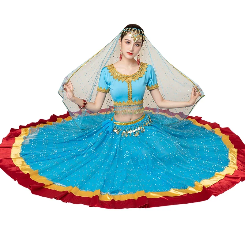 Women Belly Dance Outfits Indian Dance Bollywood Dress Costume Set Party Festival Halloween Performance Top Long Skirt
Women Belly Dance Outfits Indian Dance Bollywood Dress Costume Set Party Festival Halloween Performance Top Long Skirt