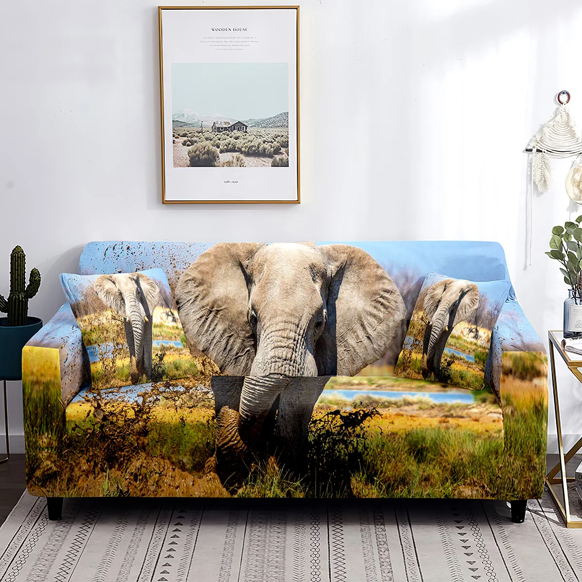 Elephants Sofa Cover African Grassland Theme Wildlife Animal Print Stretch Cushion Cover Sofa Washable Protector From Dust Stain
Elephants Sofa Cover African Grassland Theme Wildlife Animal Print Stretch Cushion Cover Sofa Washable Protector From Dust Stain