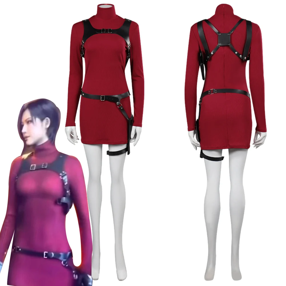 

Biohazard Resident 4 Remake Ada Wong Evil Cosplay Costume Skirt for Women Outfit Halloween Carnival Suit for Female Disguise