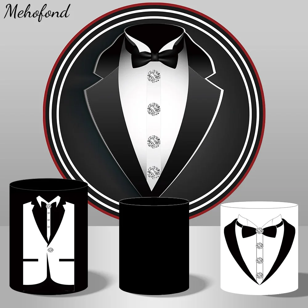 Mehofond Round Gentleman Tuxedo Father's Day Backdrop Party Black and White Suit Bow Tie Luxury Dinner Plinthes Background Prop
Mehofond Round Gentleman Tuxedo Father's Day Backdrop Party Black and White Suit Bow Tie Luxury Dinner Plinthes Background Prop