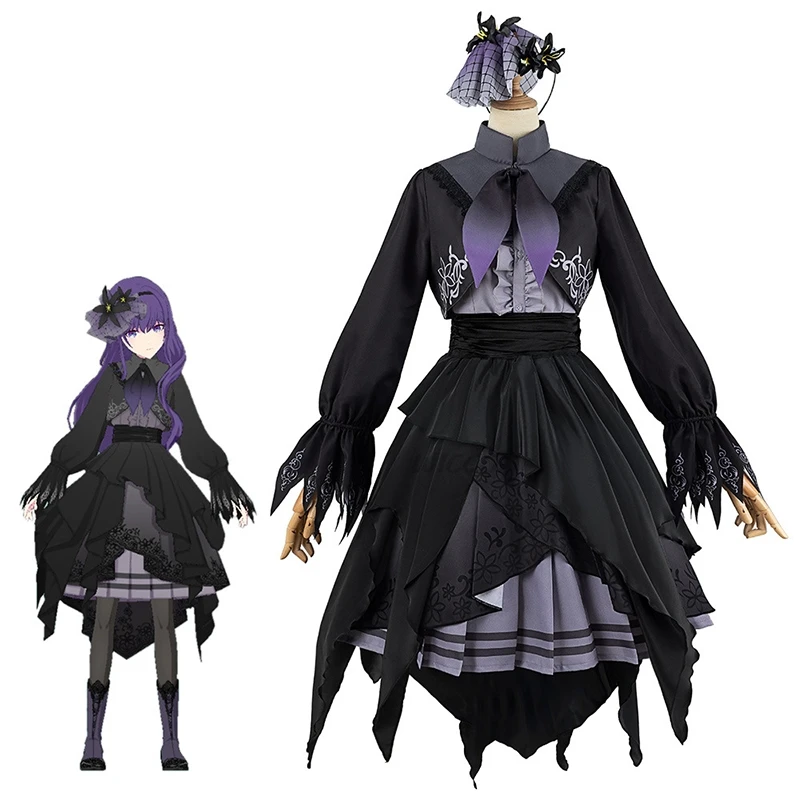

GAME Project Sekai Colorful Stage Cosplay Costumes Asahina Mafuyu with purple violet wigs Anime Girl 25-ji Nightcord lolita