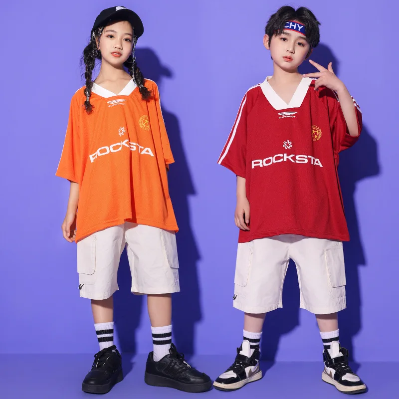 Summer Kids Hip Hop Boys Girls Street Dance Costume Short Sleeves Sport T-Shirts Beige Shorts Teenager Jazz Dance Wear 6 8 10 Y
Summer Kids Hip Hop Boys Girls Street Dance Costume Short Sleeves Sport T-Shirts Beige Shorts Teenager Jazz Dance Wear 6 8 10 Y