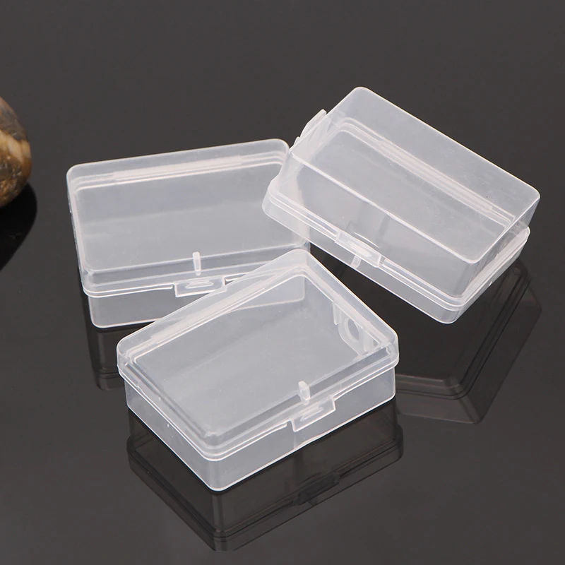 

Plastic Transparent Storage Box Square Small Items Case Packing Boxes Jewelry Beads Container Sundries Organizer