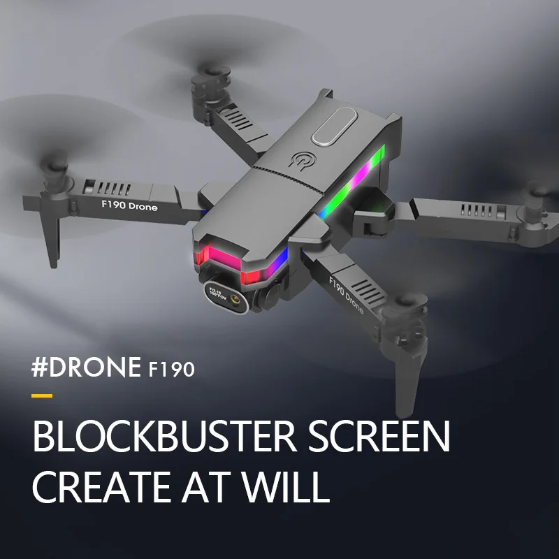 F190 Drone with 4K HD Camera WiFi FPV RC QuadcoptersAltitude Hold Headless Mode 3D Flip One Key Start Speed For Kids Xtmas Gift
F190 Drone with 4K HD Camera WiFi FPV RC QuadcoptersAltitude Hold Headless Mode 3D Flip One Key Start Speed For Kids Xtmas Gift