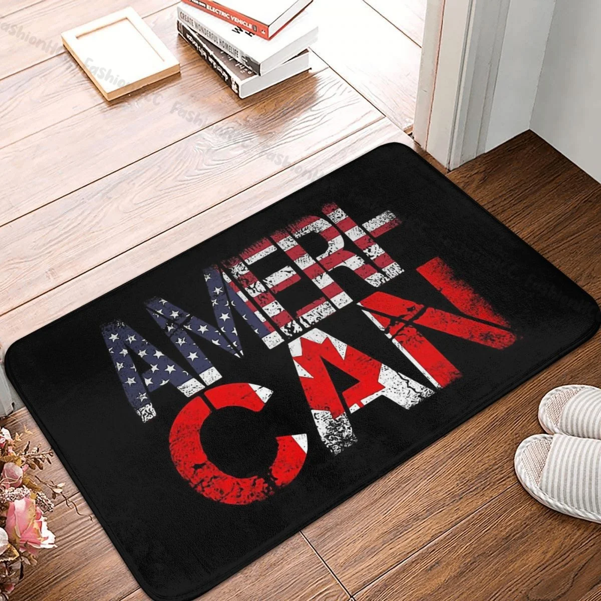 

Canada Flag Non-slip Doormat American Canadian Patriotic Bath Kitchen Mat Prayer Carpet Home Modern Decor