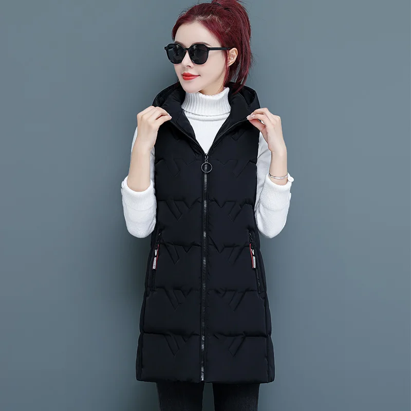 Removing Cap Down Cotton Vest Women Overcoat Korean Thicke Waistcoat Vest Jacket Autumn Winter New Long Vests Female Outwear
Removing Cap Down Cotton Vest Women Overcoat Korean Thicke Waistcoat Vest Jacket Autumn Winter New Long Vests Female Outwear