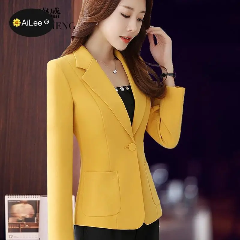 

Women Fashion Solid Color Casual Office Wear Suit Blazer Single Breasted Coats Long Sleeve Notched Collar Blazers Femme Oversize