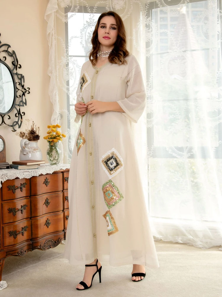 Jalabiya Cotton Linen Sequin Abaya Dubai Women Loose Muslim Long Dress Morocco Kaftan Islam Party Evening Caftan African Dresses
Jalabiya Cotton Linen Sequin Abaya Dubai Women Loose Muslim Long Dress Morocco Kaftan Islam Party Evening Caftan African Dresses