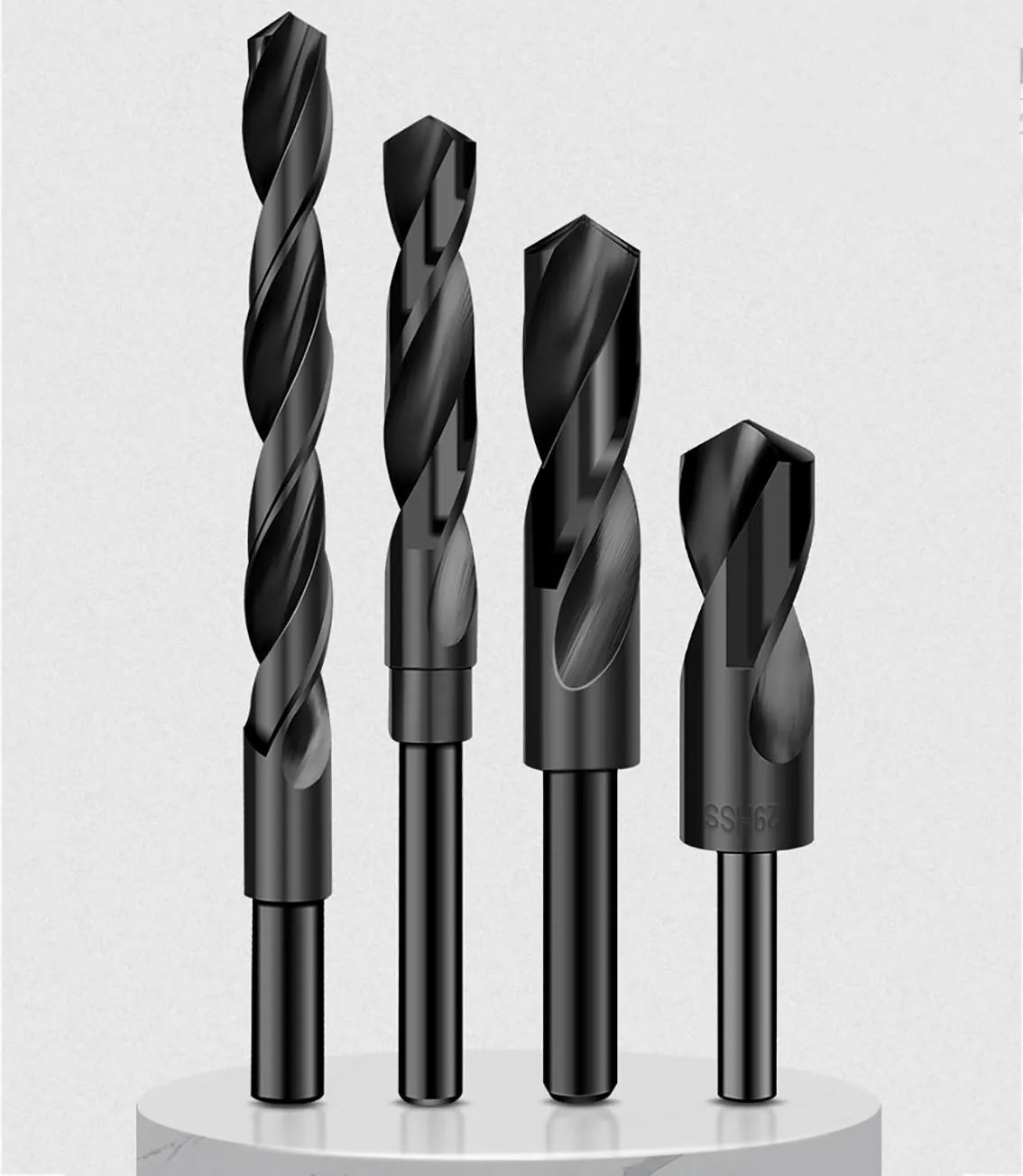 

1 шт. черное спиральное сверло 10 мм/12,7 мм (1/2 дюйма) хвостовик сверла из быстрорежущей стали инструменты для сверления металла деревообработки 12 мм-35 мм