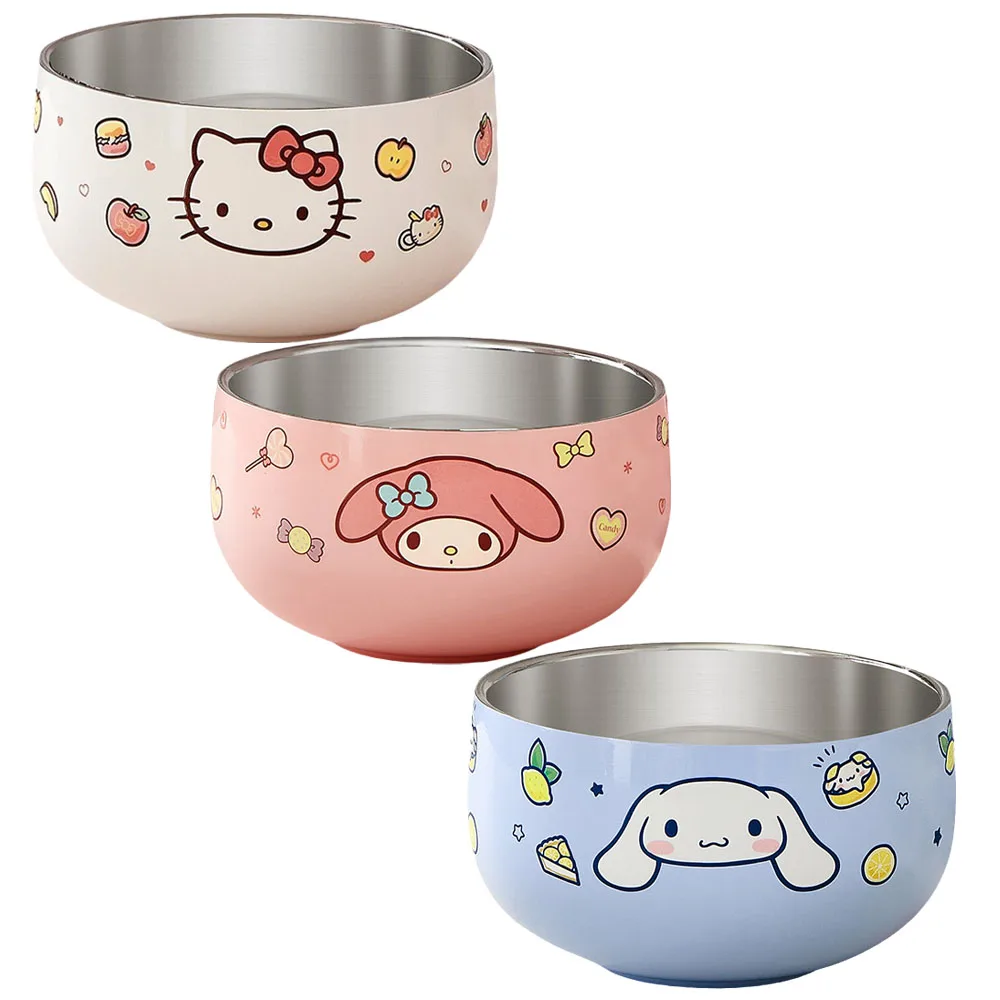 Sanrios Cinnamoroll Hellokittys My Melody двухслойная антикапелевая детская миска для риса 316 домашняя посуда из нержавеющей стали
Sanrios Cinnamoroll Hellokittys My Melody двухслойная антикапелевая детская миска для риса 316 домашняя посуда из нержавеющей стали