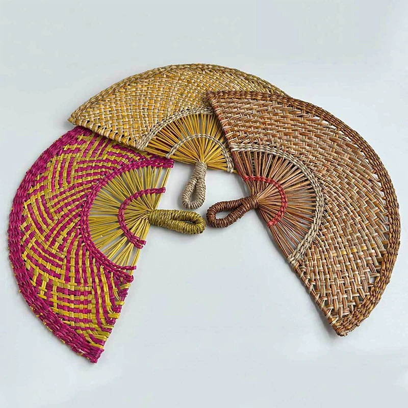 Artisan Straw Fan - Handcrafted Summer Cooling Decor 7 S3ff512cf6a80417b8b5fb3ea85706425p