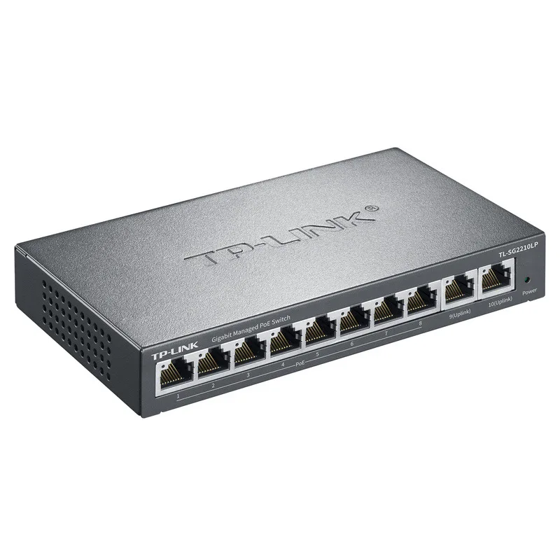 S3ff57028d8194dbc96be9b3fc5a7865by TP-LINK PoE Switch 8-port Gigabit PoE+2 Gigabit Uplink 10-port 1000M Switch TL-SG2210LP VLAN Support