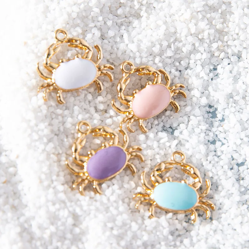 10Pcs/lot Enamel Crab Charms Ocean Animal Pendants For Craft Jewelry Making Diy Earrings Necklaces Bracelet Handmade Accessory
10Pcs/lot Enamel Crab Charms Ocean Animal Pendants For Craft Jewelry Making Diy Earrings Necklaces Bracelet Handmade Accessory