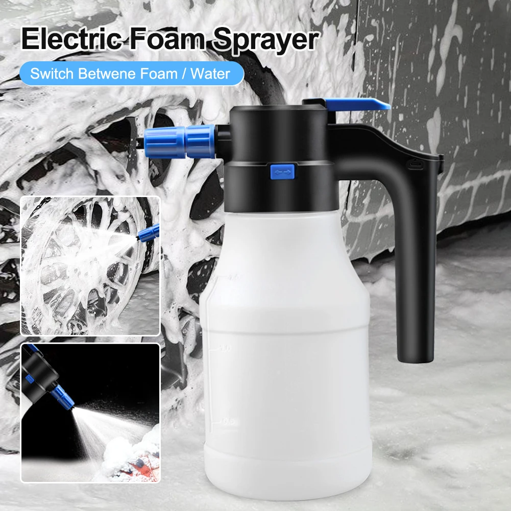 1.5L Electric Foam Sprayer Car Wash Endurance Foam Lance Watering Can Foam Generator USB Rechargeable Car Foam Cleaning Tools
1.5L Electric Foam Sprayer Car Wash Endurance Foam Lance Watering Can Foam Generator USB Rechargeable Car Foam Cleaning Tools