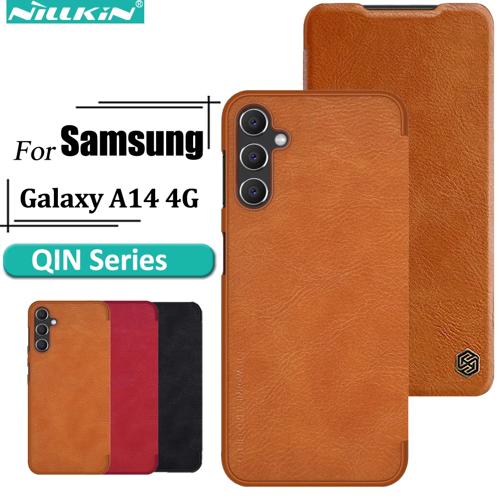 Чехол Nillkin для Samsung Galaxy A14 4G, кожаный роскошный чехол-книжка Qin Pro с отделением для карт
Чехол Nillkin для Samsung Galaxy A14 4G, кожаный роскошный чехол-книжка Qin Pro с отделением для карт