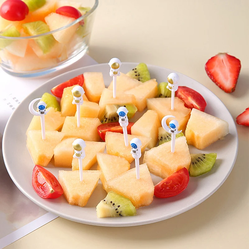 

1Pack Farm Animals Fruit Forks Mini Cartoon Kids Snack Cake Dessert Food Fruit Picks Toothpicks Lunch Party Gathering Decoration