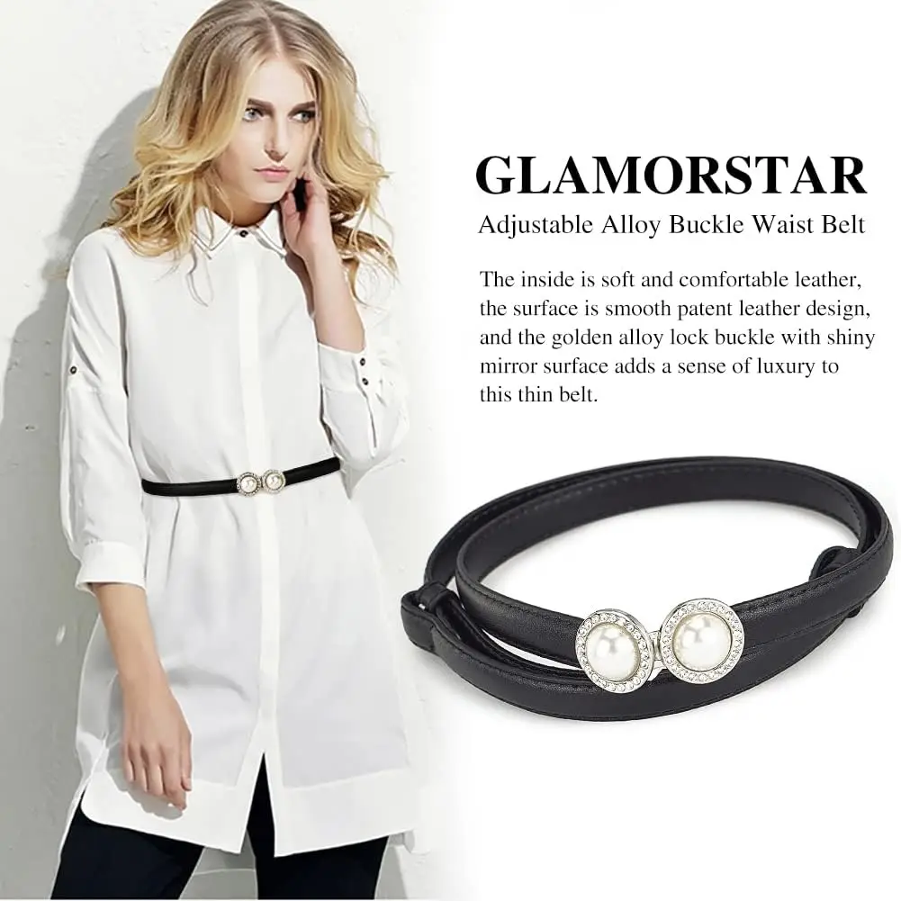 Creative Pearl Buckle Belts Leather Dress Skirt Waist Thin Women Belts Ladies Waistband Clothing Matching Style Decorate Girdle
Creative Pearl Buckle Belts Leather Dress Skirt Waist Thin Women Belts Ladies Waistband Clothing Matching Style Decorate Girdle