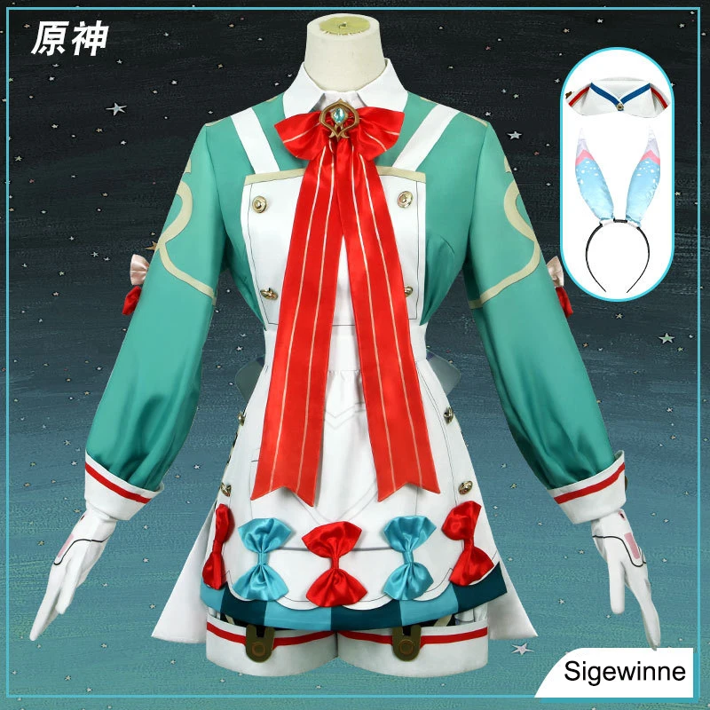 Костюм для косплея Game Genshin Impact Sigewinne, платье Фонтейн Sigewinne, головной убор, женская униформа на Хэллоуин
Костюм для косплея Game Genshin Impact Sigewinne, платье Фонтейн Sigewinne, головной убор, женская униформа на Хэллоуин