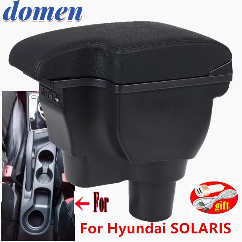 

Подлокотник для Hyundai SOLARIS, автомобильный подлокотник для Hyundai Solaris 2 Accent Verna 2017 2018 2019 2020 2021, контейнер для хранения