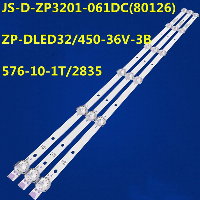 

576MM LED Backlight Strip 6lamps JS-D-ZP3201-061DC(80126) ZP-DLED32/450-36V-3B 576-10-1T/2835