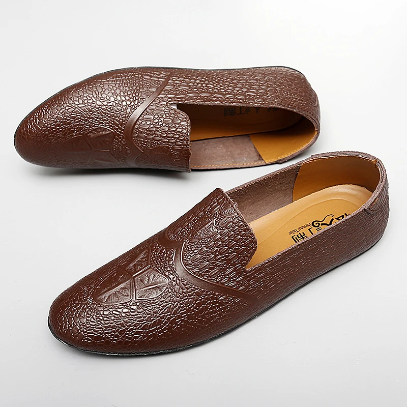 Fashion Male Casual Flats Genuine Leather Mens Loafers Soft Soled Moccasins Non Slip Driving Shoes Crocodile Pattern Boat Shoes
Fashion Male Casual Flats Genuine Leather Mens Loafers Soft Soled Moccasins Non Slip Driving Shoes Crocodile Pattern Boat Shoes