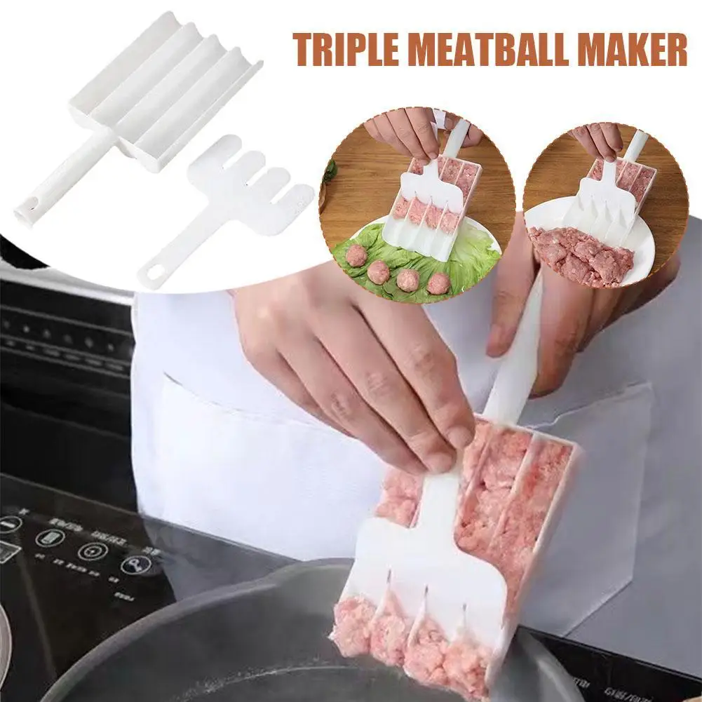 Creative Kitchen Triple Meatball Maker Set Rice Ball Maker Meatball Mold Fish Balls Beef Balls Mold Spoons Processing Tools
Creative Kitchen Triple Meatball Maker Set Rice Ball Maker Meatball Mold Fish Balls Beef Balls Mold Spoons Processing Tools