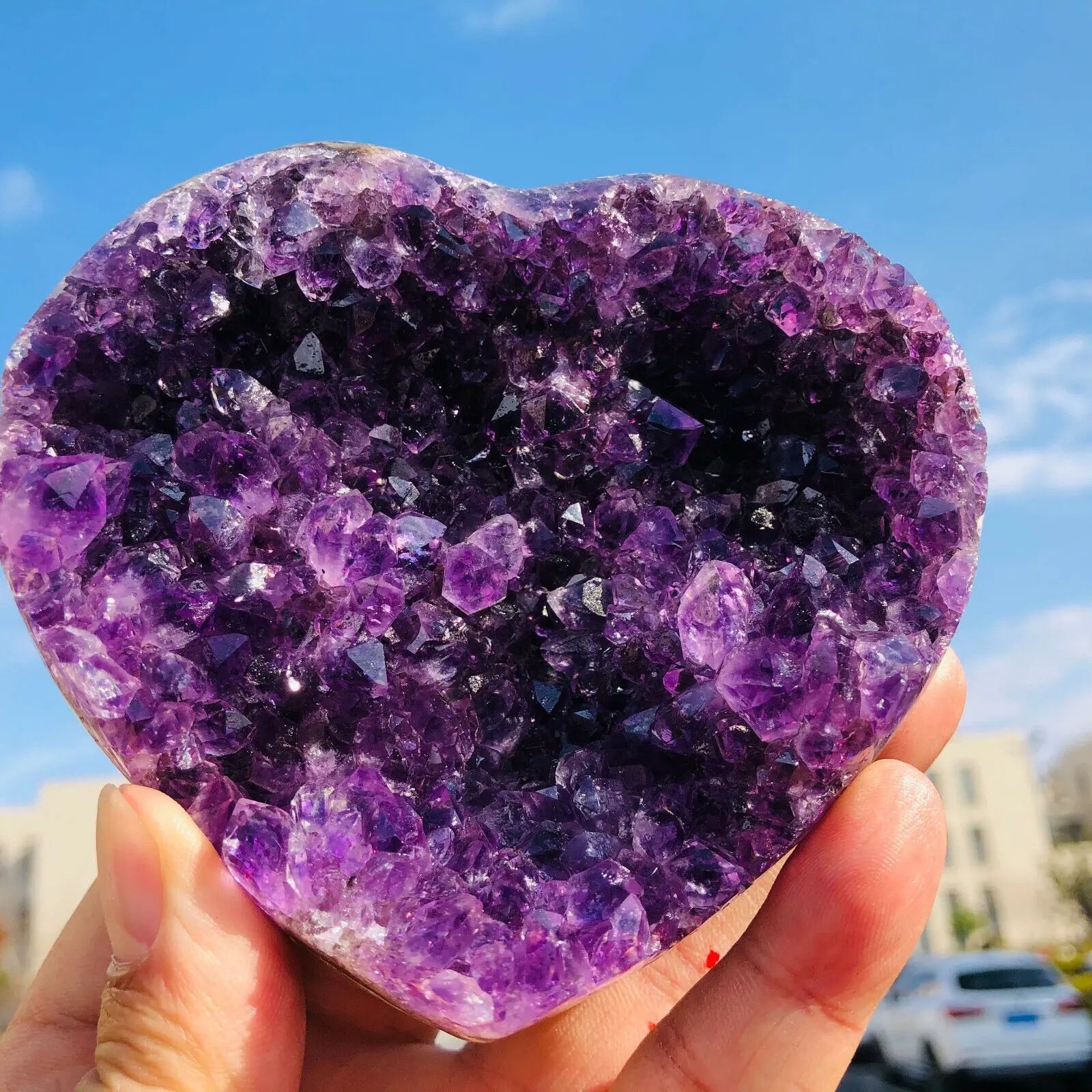 AAAA+ Magical Natural Uruguayan Purple Crystal Cluster Love Heart Quartz Mineral Treatment Home Office Degaussing Decorative Gem
AAAA+ Magical Natural Uruguayan Purple Crystal Cluster Love Heart Quartz Mineral Treatment Home Office Degaussing Decorative Gem