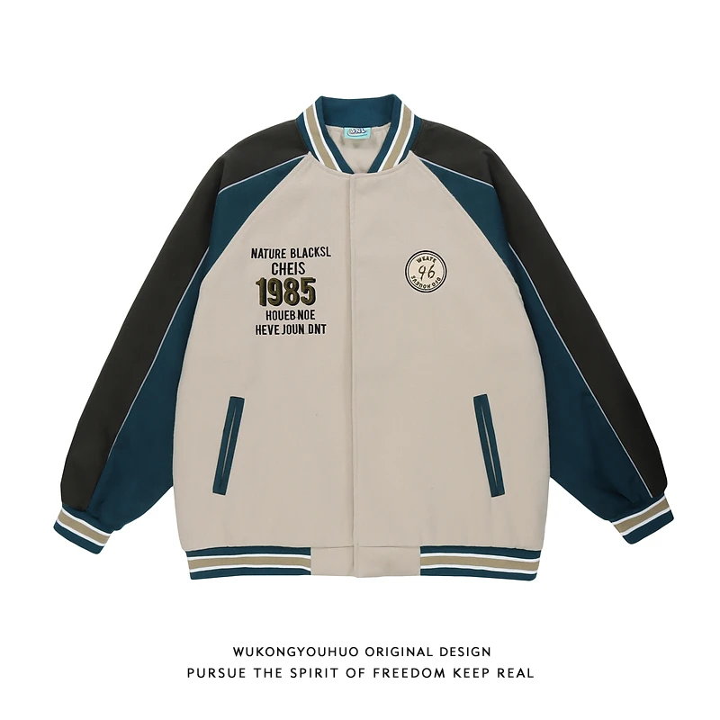 Spring Autumn American Retro Embroidered Color-blocked Baseball Jackets Tops Men's Trendy High Street Loose Casual Couples Coats
Spring Autumn American Retro Embroidered Color-blocked Baseball Jackets Tops Men's Trendy High Street Loose Casual Couples Coats