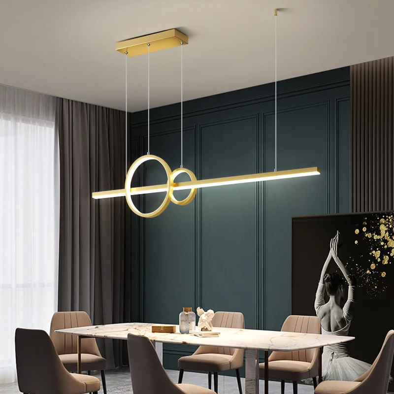 Black LED Pendant Lights Home Decor Long Strip Gold Chandelier Study Bedroom Bar Living Room Nordic Ring Aluminium Pendant Lamp
Black LED Pendant Lights Home Decor Long Strip Gold Chandelier Study Bedroom Bar Living Room Nordic Ring Aluminium Pendant Lamp