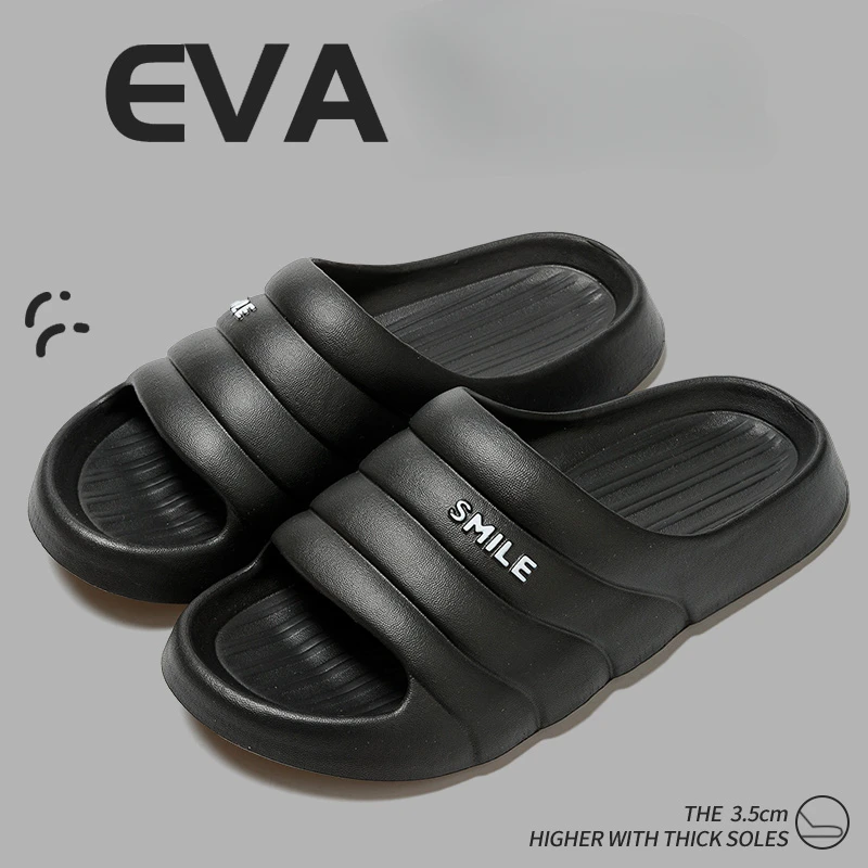 

2024 модные простые туфли с надписью женские тапочки на толстой подошве домашние Нескользящие шлепанцы для ванной мужские уличные пляжные сандалии