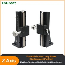 Z Axis Dovetail Groove Optical Sliding Table Manual Displacement Platform Long-range Trimming Linear Stage LWZ25 LWZ40 LWZ60
Z Axis Dovetail Groove Optical Sliding Table Manual Displacement Platform Long-range Trimming Linear Stage LWZ25 LWZ40 LWZ60