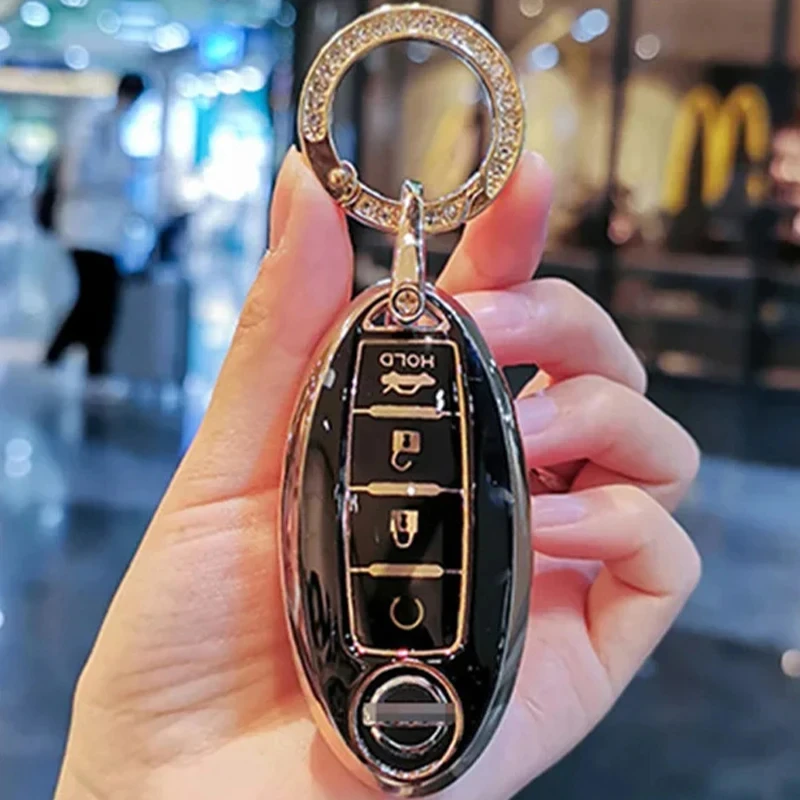 TPU Car Key Cover Case Shell Keychain for Nissan Infiniti Juke Leaf Micra K12 Note Patrol Qashqai J11J10 Tiida Versa X-trail T32
TPU Car Key Cover Case Shell Keychain for Nissan Infiniti Juke Leaf Micra K12 Note Patrol Qashqai J11J10 Tiida Versa X-trail T32