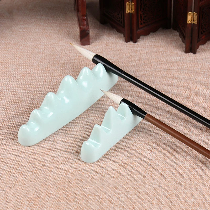1PC Chinese Calligraphy Pen Holder Ceramic Writing Brush For Watercolor Ink Painting School Office Supplies |