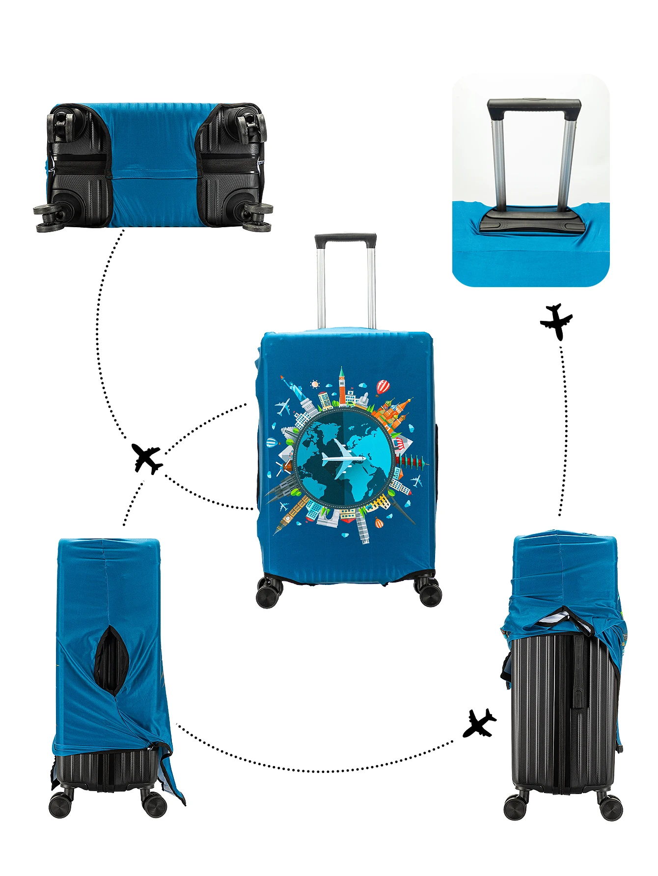 Washable Luggage Cover Spandex Suitcase Cover Protective Fits Luggage Zipper Carry On Covers
Washable Luggage Cover Spandex Suitcase Cover Protective Fits Luggage Zipper Carry On Covers