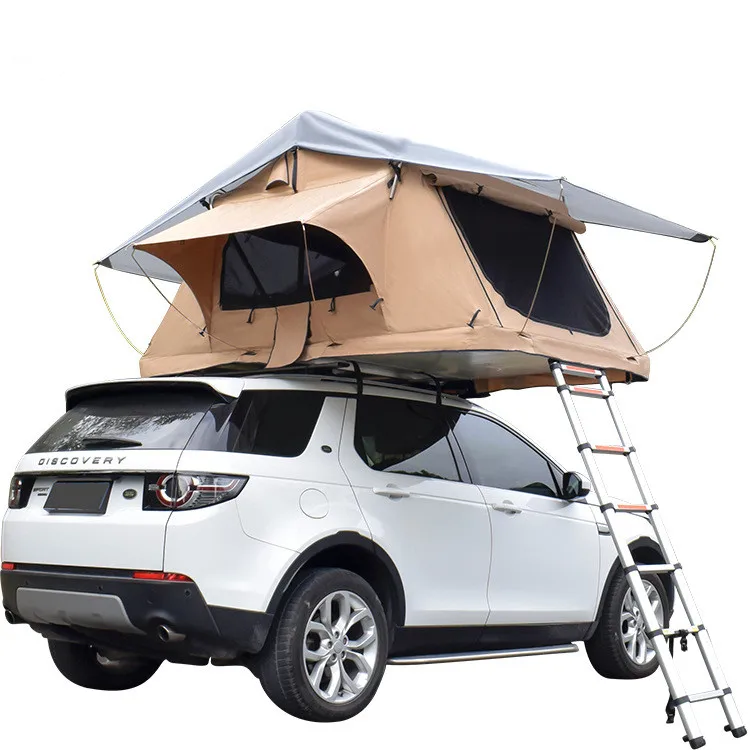 

2023 hot 3-4 person Outdoor camping car roof tent land car roof awning self-driving car soft top tent