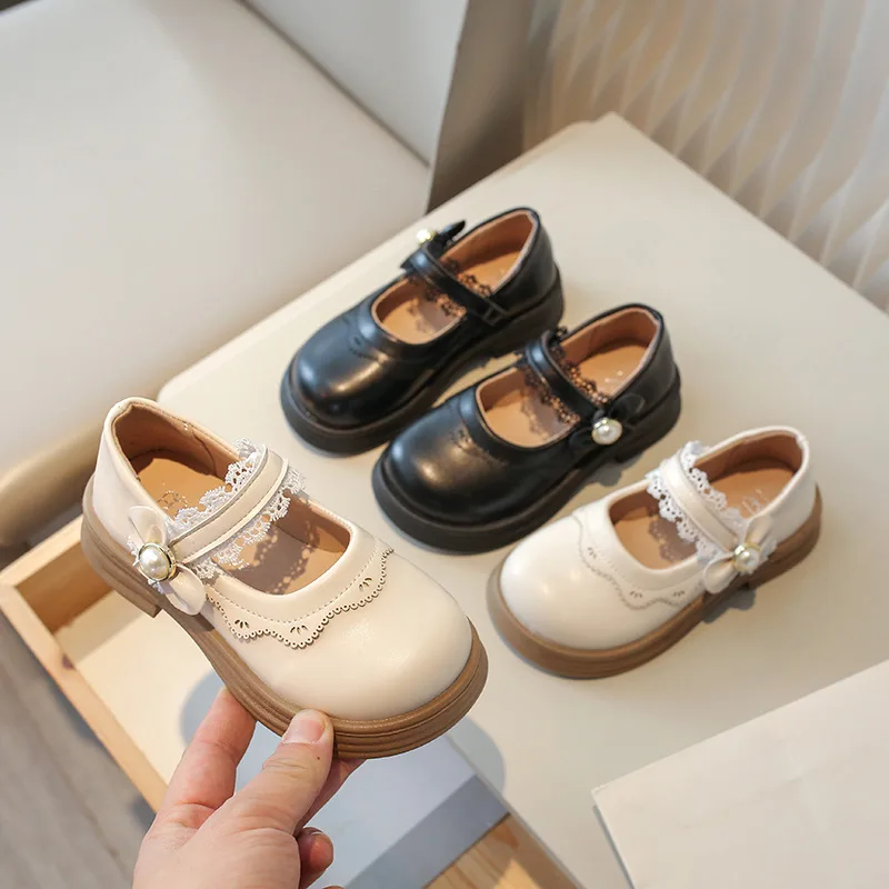 

Демисезонные кожаные туфли для принцесс для девочек, детские повседневные Туфли Мэри Джейн, модная обувь на толстой подошве в стиле "Лолита", Детские классические туфли