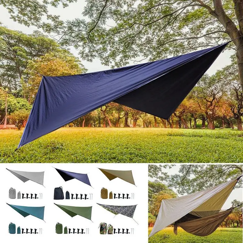 

2 Size Ultralight Tent Waterproof Tarp Garden Canopy Awning Sun Shade Net Outdoor Camping Hammock Tourist Beach Sun Shelter