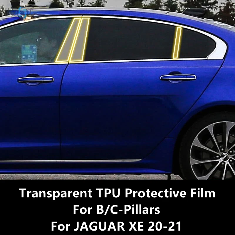For JAGUAR XE 20-21 B/C-Pillars Transparent TPU Protective Film Anti-scratch Repair Film Accessories Refit 
For JAGUAR XE 20-21 B/C-Pillars Transparent TPU Protective Film Anti-scratch Repair Film Accessories Refit