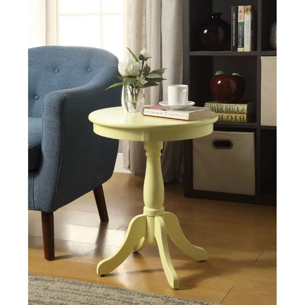 

ACME Alger Side Table in Light Yellow 82806