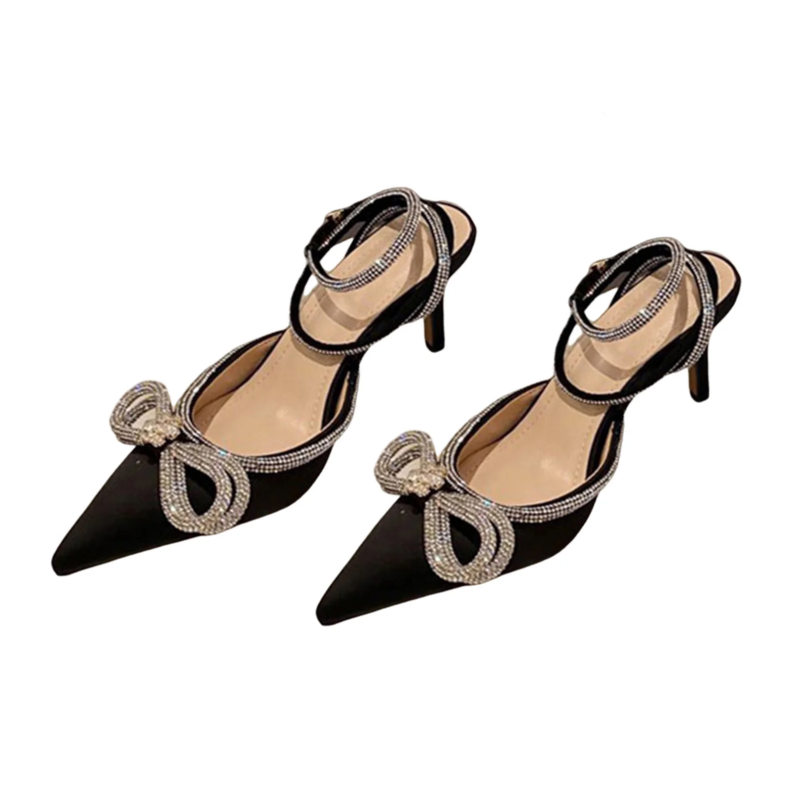 Pointed Toe Strappy Heeled Sandal Shiny Sexy Ankle Strap Bridal Dress High Heels for Beach Breathable Sandals
Pointed Toe Strappy Heeled Sandal Shiny Sexy Ankle Strap Bridal Dress High Heels for Beach Breathable Sandals