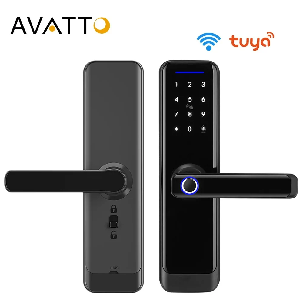 Цифровой электронный дверной замок Tuya с Wi-Fi, черный биометрический дверной замок с дистанционной разблокировкой, со сканером отпечатков пальцев, поддержка Smartlife
Цифровой электронный дверной замок Tuya с Wi-Fi, черный биометрический дверной замок с дистанционной разблокировкой, со сканером отпечатков пальцев, поддержка Smartlife