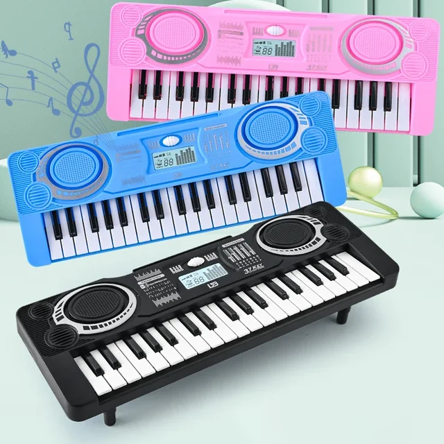 Clavier numérique portable à affichage LED pour enfants, piano électronique numérique, jouet musical, 37 prédire 2