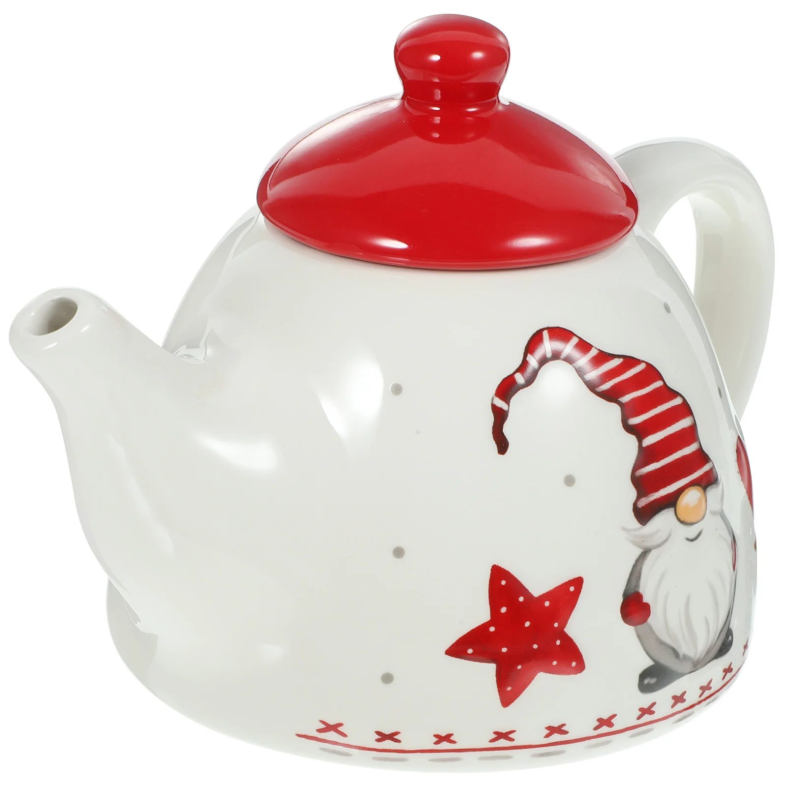 

Christmas Teapots Ceramic Coffee Kettle Santa Gnome Design Farmhouse Milk Pot Xmas Porcelain Loose Leaf Pot Nordic