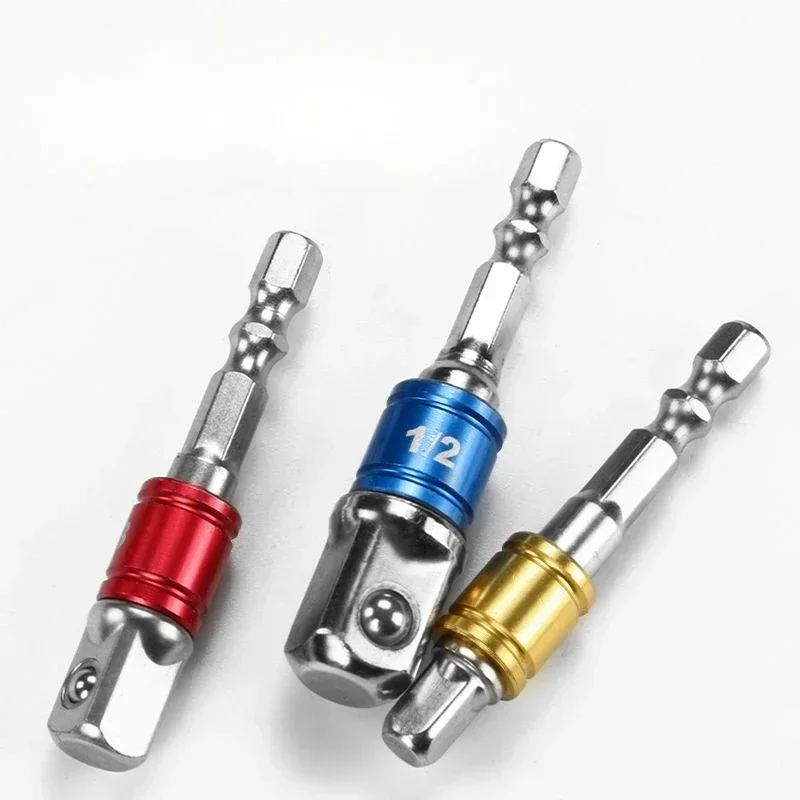 Chrome Vanadium Steel Socket Adapter Hex Shank to 1/4" 3/8" 1/2" Extension Drill Bits Driver Electrical Drilling Heads
Chrome Vanadium Steel Socket Adapter Hex Shank to 1/4" 3/8" 1/2" Extension Drill Bits Driver Electrical Drilling Heads