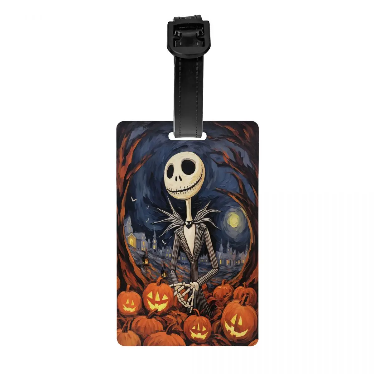 

Nightmare Before Christmas Luggage Tag for Suitcases Halloween Movie Jack Skullington Baggage Tags Privacy Cover Name ID Card