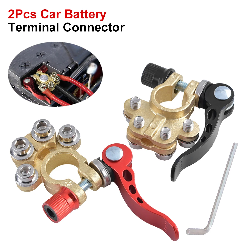 1 Pair Car Battery Terminals Connectors Quick Release Disconnect 12V/24V Wire Cable Clamp Clip Screw Wire Connectors for Car
1 Pair Car Battery Terminals Connectors Quick Release Disconnect 12V/24V Wire Cable Clamp Clip Screw Wire Connectors for Car