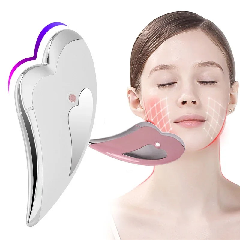 

Electric Microcurrent Facial Massager Guasha Gua Sha Scraping Skin Rejuvenation Face Massage Tool Face Lifting Slimming Beauty